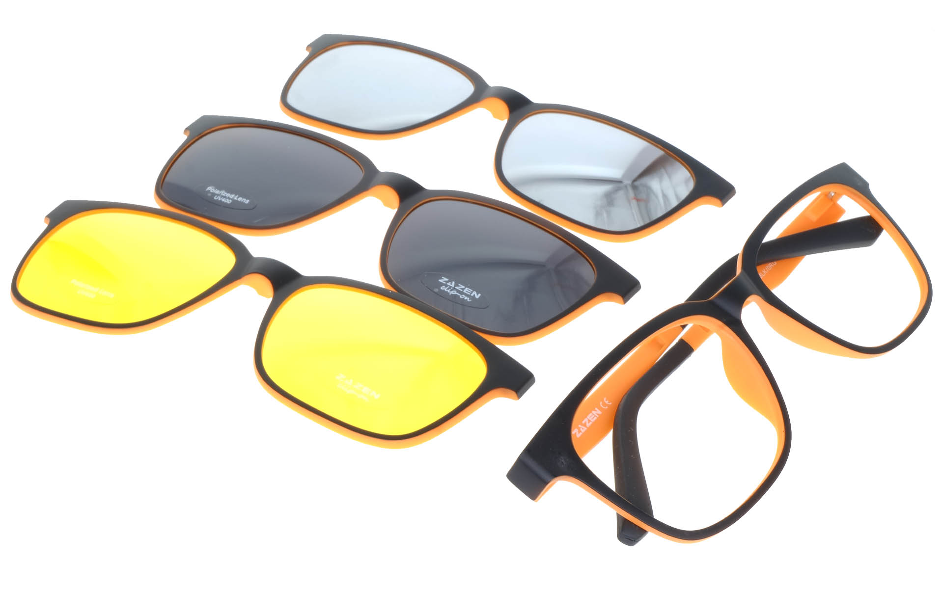 TR90 CLIPON Negro-Naranja